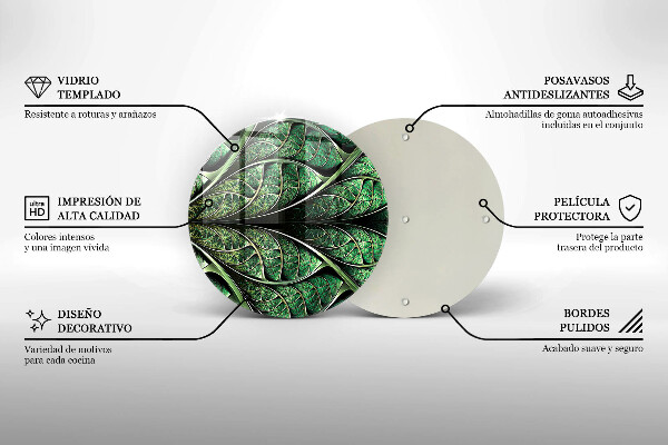 De vidrio templado Estructura de las venas de la hoja