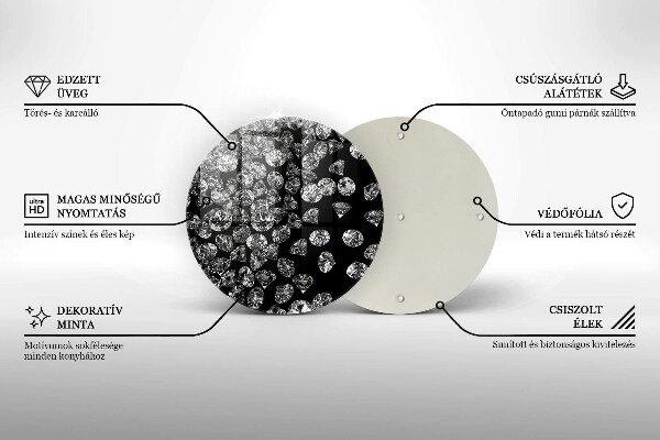 De vidrio templado Diamantes diamantes