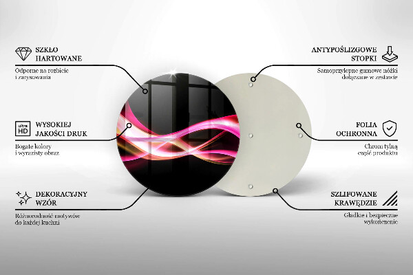 De vidrio templado Humo de neón abstracto