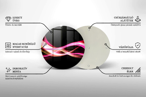 De vidrio templado Humo de neón abstracto