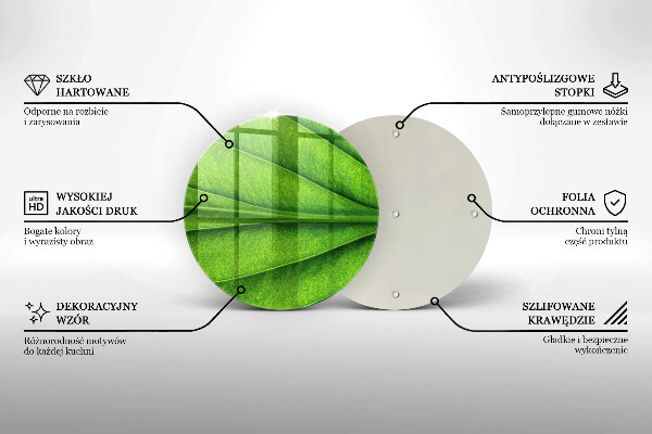 De vidrio templado Hoja de vena natural
