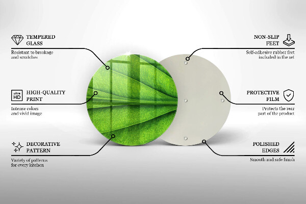 De vidrio templado Hoja de vena natural