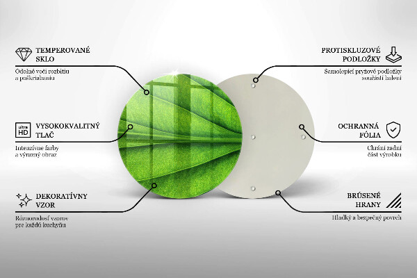 De vidrio templado Hoja de vena natural