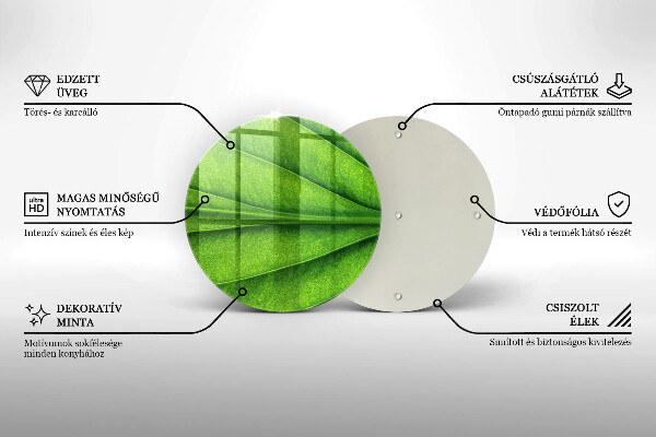 De vidrio templado Hoja de vena natural