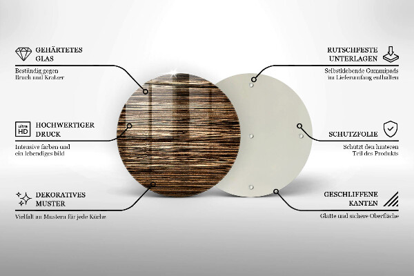 De vidrio templado Textura de madera