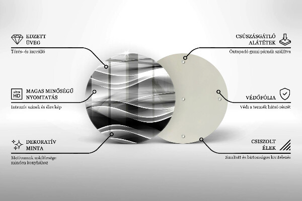 De vidrio templado Líneas abstractas de humo