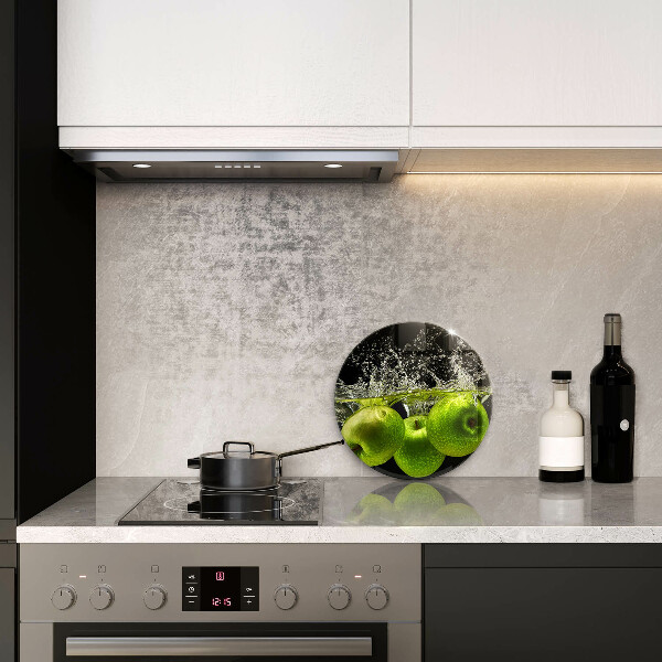 De vidrio templado Manzanas verdes y agua