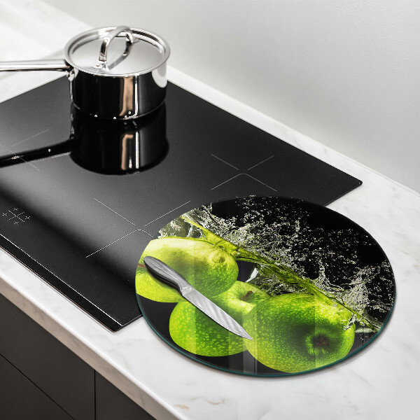 De vidrio templado Manzanas verdes y agua