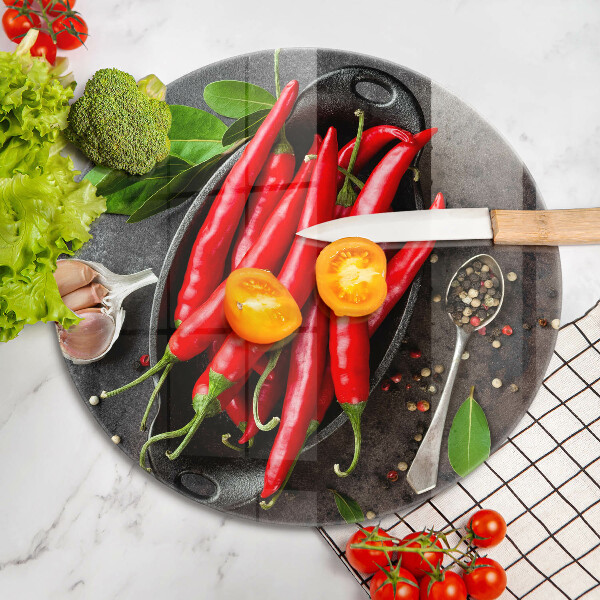 De vidrio templado Chiles rojos