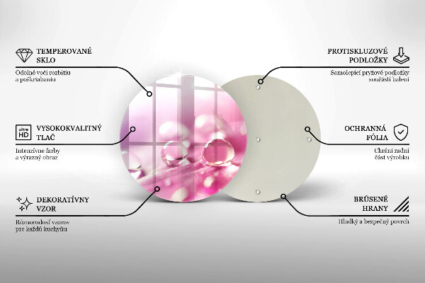 De vidrio templado Pétalos de flores de rocío