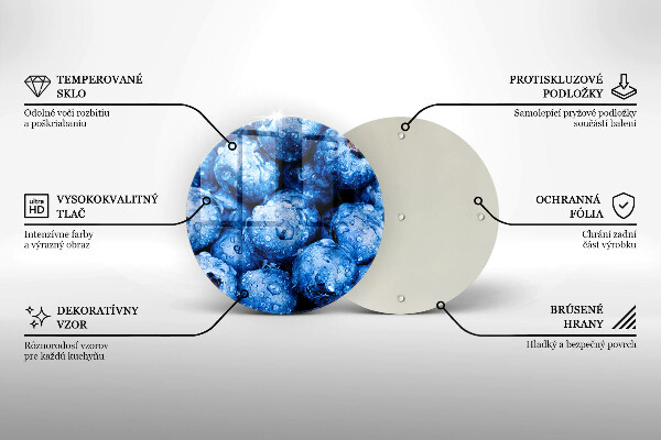 De vidrio templado Arándanos jugosos