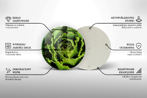 De vidrio templado Comer hojas de lechuga