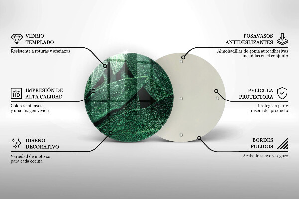 De vidrio templado Las hojas de la planta
