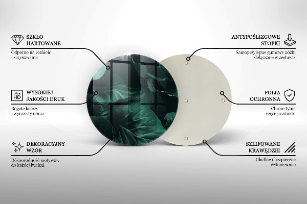 De vidrio templado Hojas oscuras salvajes