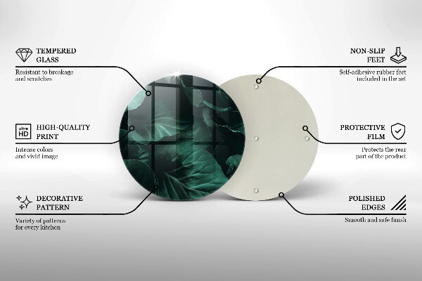 De vidrio templado Hojas oscuras salvajes