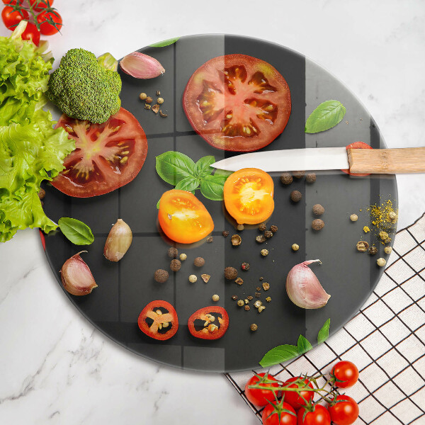 De vidrio templado Tomates y especias