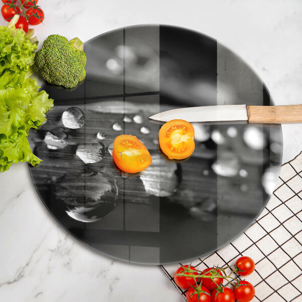 De vidrio templado Gotas de rocío sobre las hojas