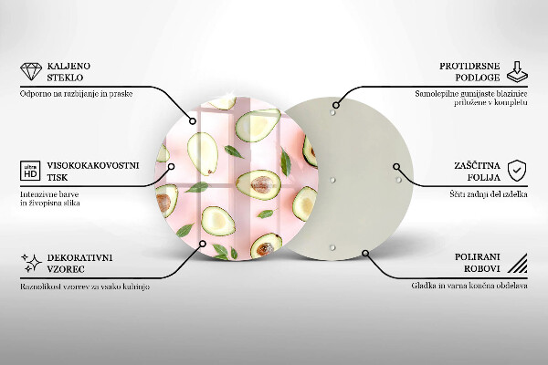 De vidrio templado Patrón de aguacate