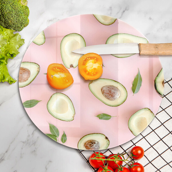 De vidrio templado Patrón de aguacate