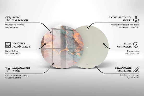De vidrio templado Mármol con oro