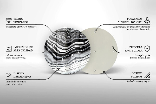 De vidrio templado Abstracción de tinta
