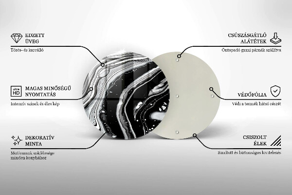 De vidrio templado Abstracción de tinta