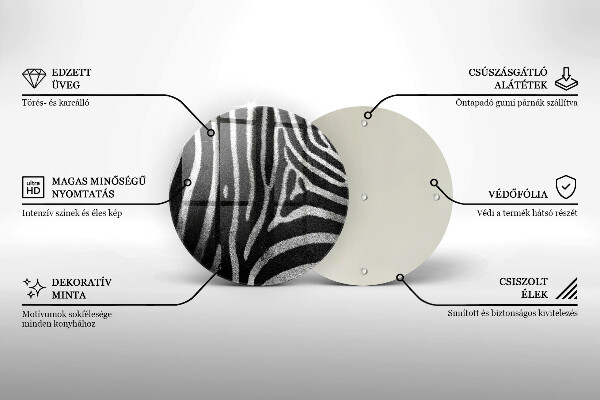 De vidrio templado Rayas de cebra