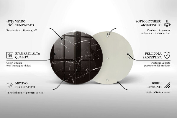 De vidrio templado Azulejos de mármol