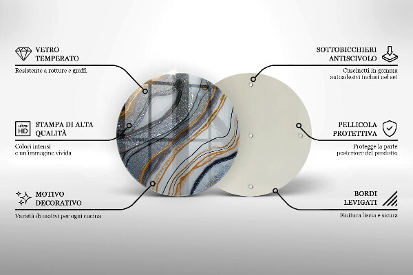 De vidrio templado Roca con oro
