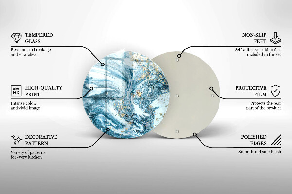 De vidrio templado Estructura con oro