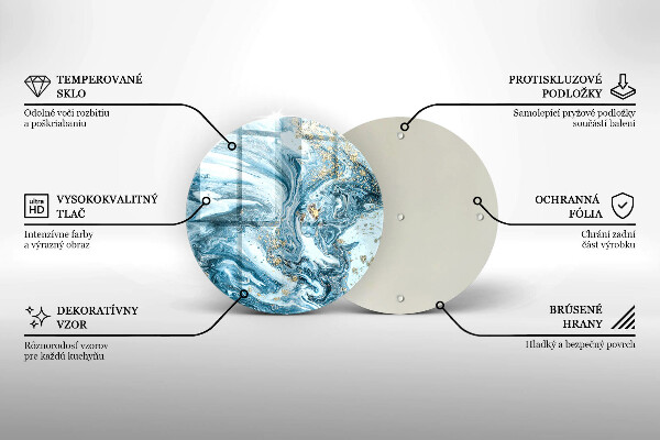 De vidrio templado Estructura con oro