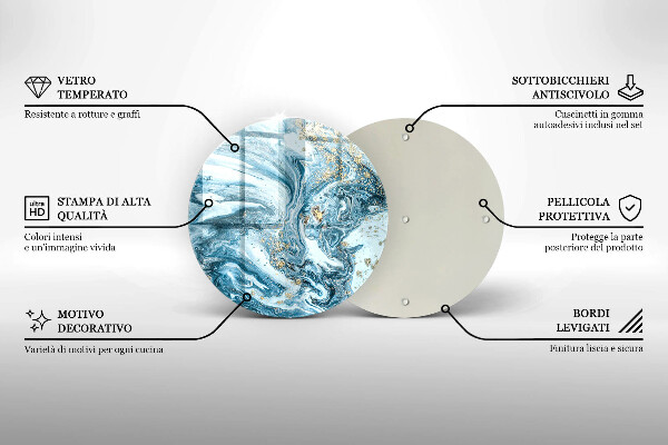 De vidrio templado Estructura con oro