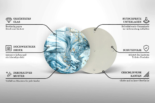 De vidrio templado Estructura con oro