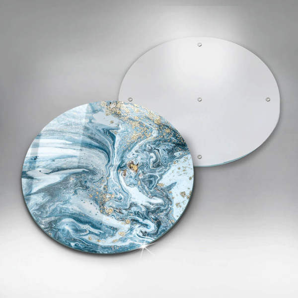 De vidrio templado Estructura con oro