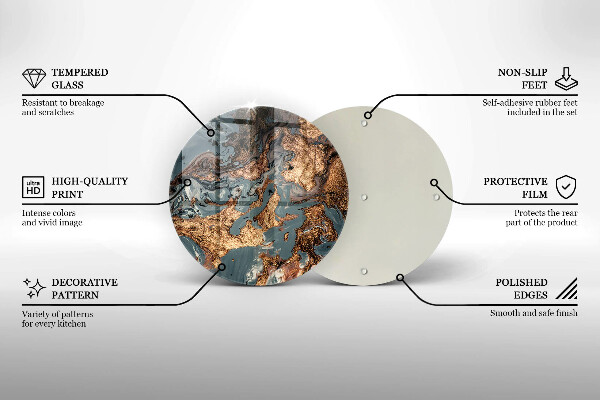 De vidrio templado Estructura de roca dorada