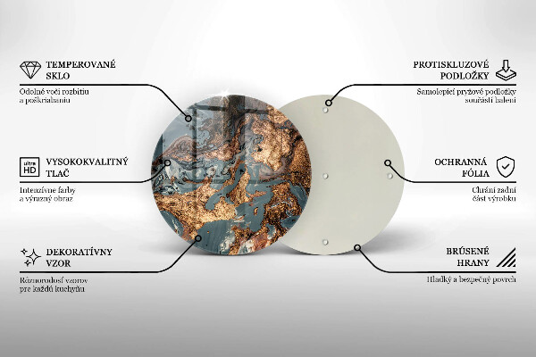 De vidrio templado Estructura de roca dorada