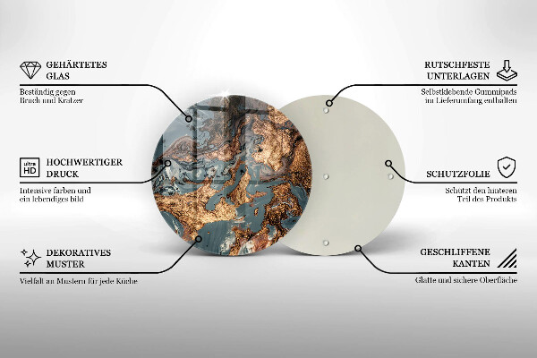 De vidrio templado Estructura de roca dorada