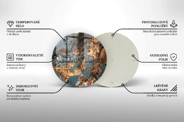 De vidrio templado Estructura de roca dorada