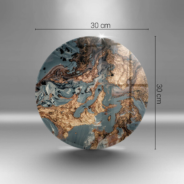 De vidrio templado Estructura de roca dorada