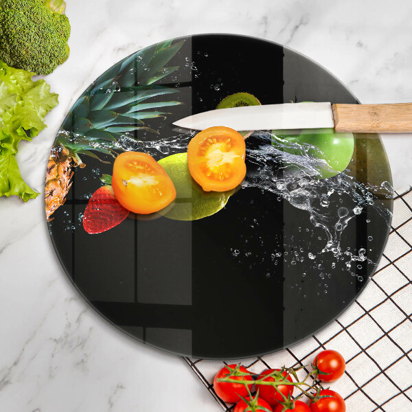 De vidrio templado Frutas en agua