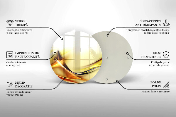 De vidrio templado Líneas abstractas de luz