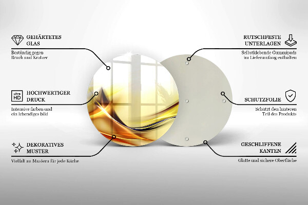 De vidrio templado Líneas abstractas de luz