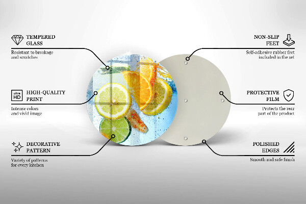 De vidrio templado Agua jugosa de cítricos