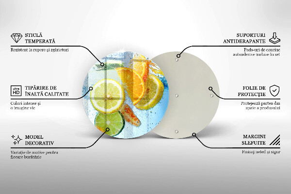 De vidrio templado Agua jugosa de cítricos