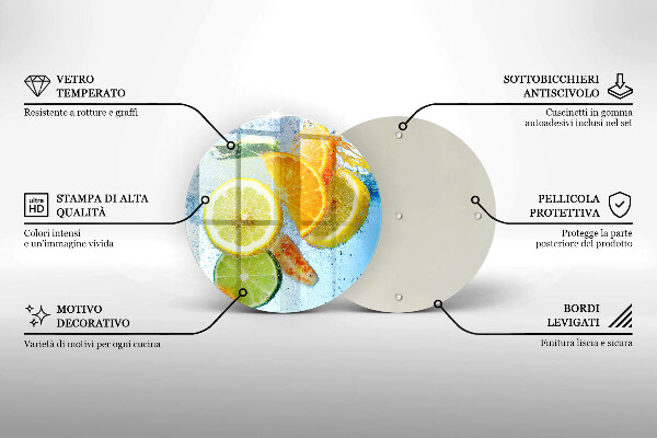De vidrio templado Agua jugosa de cítricos