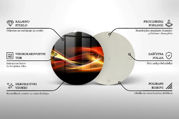De vidrio templado Luz y humo abstractos