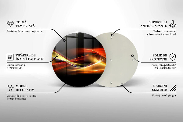 De vidrio templado Luz y humo abstractos