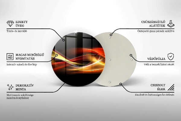 De vidrio templado Luz y humo abstractos