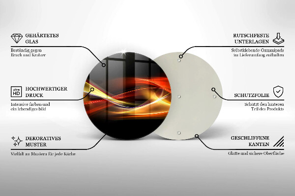 De vidrio templado Luz y humo abstractos