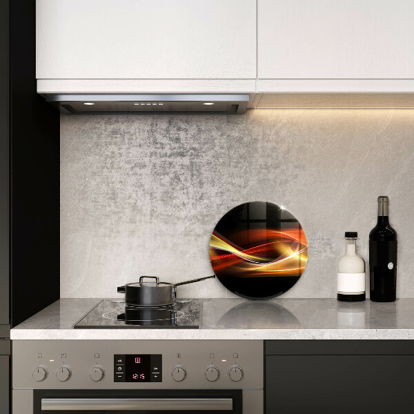 De vidrio templado Luz y humo abstractos